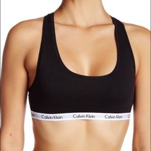 Calvin Klein racerback logo bralette size small